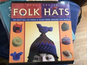 Folk Hats By Vicki Square knit fun and amazing headwear - Picture 1 of 2