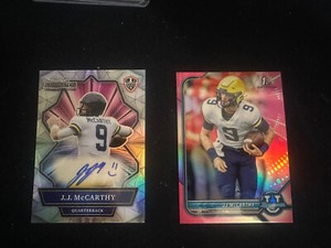 J.J. McCarthy 2021 Wild Card Alumination Prizm AUTO Auto RC NIL  2022Bowman U1st