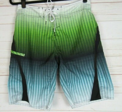 O'Neil Mens Green & Blue Swim Trunks w/No Liner Size 28  - Image 1 of 3