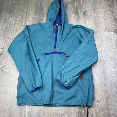 Chaqueta Pullover Anorak De Colección Blanca Sierra Verde Azulado Nylon Para Hombre Talla M Mediana Foto 1 de 4