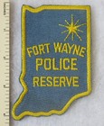 FORT WAYNE INDIANA  POLICE RESERVE PATCH Cut Edge OLDER Vintage ORIGINAL 