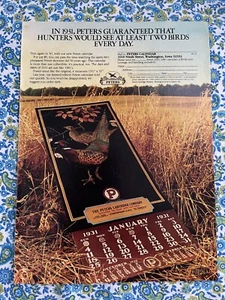 Vintage 1980 Peters Cartridge Ammunition Calendar Offer Print Ad -Ad Only - Picture 1 of 7