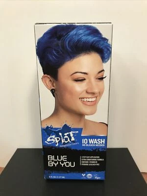 Tinte para el cabello Splat Rebellious Colors “Blue By You” 10 lavados sin peróxido 6 oz. Foto 1 de 4