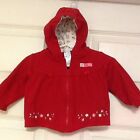 Carters Child of Mine Infant Girls Light Hoodrd Jacket Sz 3 to 6 Months Red 65