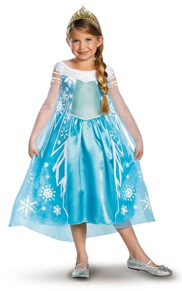Robe Déguisement Costume Reine Neiges Frozen Elsa Fille Princesse Noel xab06 - Photo 1/1