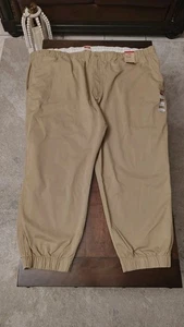 Levis XX Chino Jogger Pant Mens 5XL Cream Cuffed Ankle Stretch Twill - Picture 1 of 8