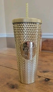 STARBUCKS 24 Oz Tumbler VENTI Cup COLLECTION GOLD STUDDED - 2023 NWT - Bild 1 von 8