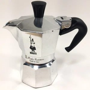 Bialetti Moka Express 1 taza cafetera espresso vintage de estufa hecha en Italia - Imagen 1 de 24