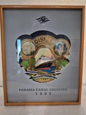 Prendedor dorado súper jumbo logotipo cruce del canal de Panamá Disney Cruise Line L E 1000 Foto 1 de 4