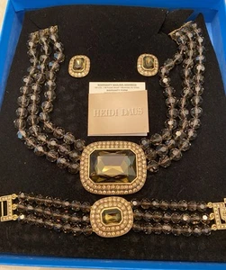 Heidi Daus Tailored to Please Set schwarz Halskette Armband und Ohrringe - Bild 1 von 14