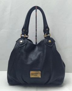 Marc By Marc Jacobs Black Peblled Leather Double Handles Shoulder Bag - Picture 1 of 24