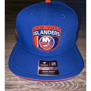 NWT New York Islanders Fanatics Authentic Pro Snapback Hat -OSFA -Blue - Picture 1 of 5