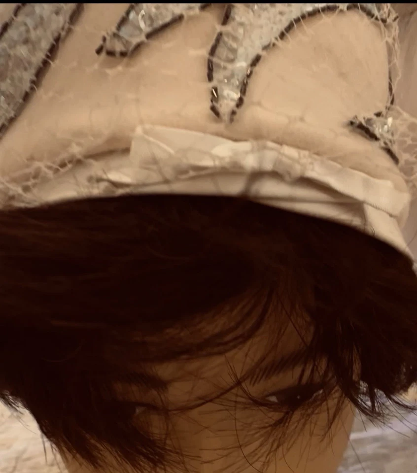 复古 Eva Mae Modes 鸡尾酒药盒艺术装饰复兴婚礼帽子 — 第 1/4 张图片