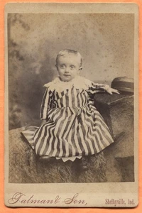 Shelbyville IN Portrait of a Little Boy by Tatman & Son circa 1880s - Picture 1 of 2
