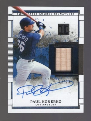 2024 Impeccable PAUL KONERKO Impeccable Lumber Signatures Autograph.   63/99 - Image 1 of 2