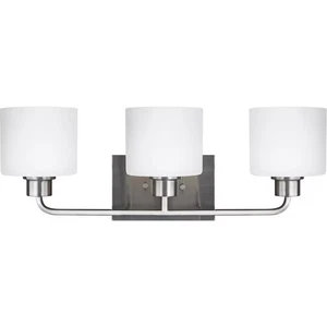 Canfield 3-Light 23" Bathroom Vanity Light in Brushed Nickel - Picture 1 of 2
