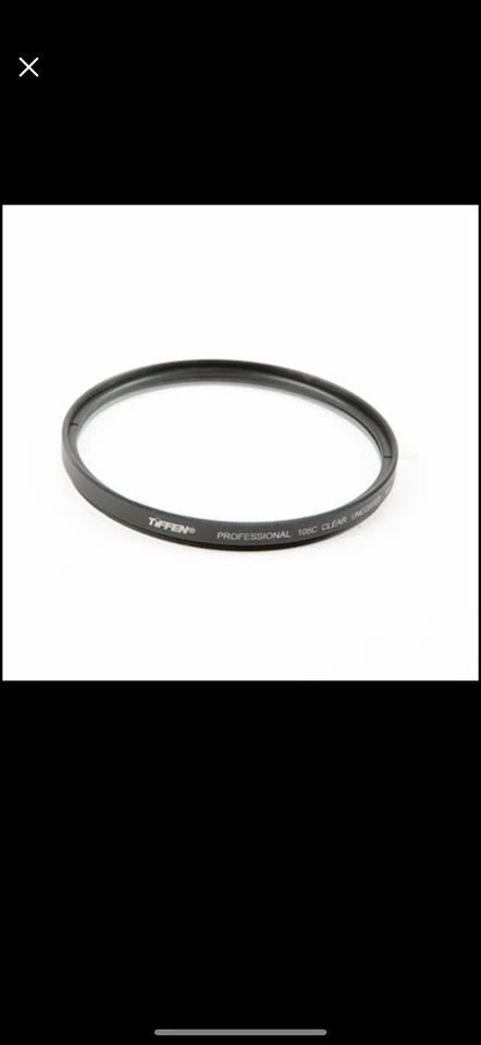 New Tiffen 105mm Clear Uncoated Filter (Coarse Threads) MFR #105CCLRUN - Image 1 of 1