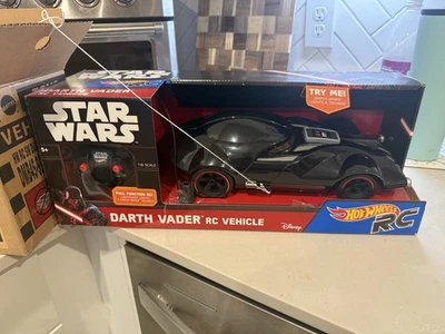Hot Wheels Star Wars Darth Vader RC Car with Light Sabre Lights and Sounds - Image 1 of 2