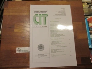 CIT journal of computing and Information technology, March 2009, Volume 17, Numb - Picture 1 of 1