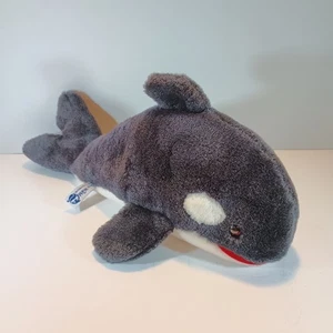 Sea World Shamu Killer Whale Orca 16” Plush Stuffed Animal 1991 Vintage - Picture 1 of 11