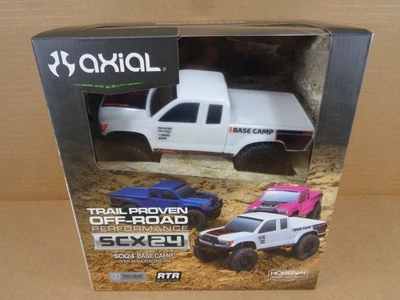 1/24 SCX24 Base Camp 4X4 RTR Brushed Rock Crawler w/ Battery Charger, White - Image 1 of 4