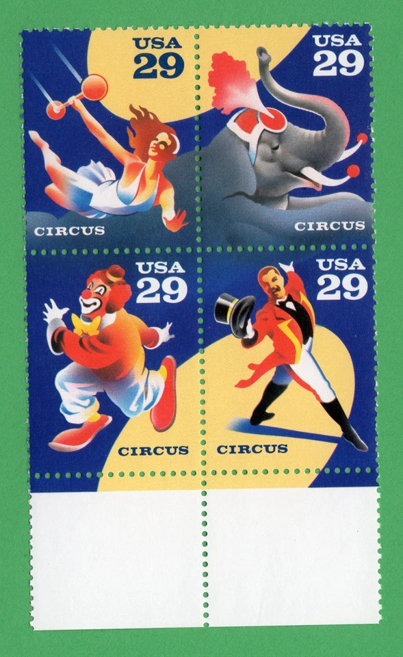 Scott #2753a Circus Events (Elephant) Block of 4 Stamps - MNH - Image 1 of 1