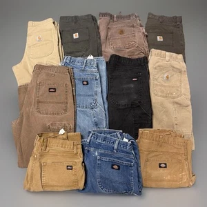 Menge 11 Herren Marken Carpenter Canvas Dickies Carhartt Arbeitshosen Jun8-1 - Bild 1 von 22