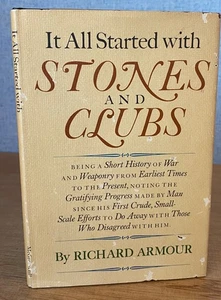 IT ALL STARTED WITH STONES & CLUBS by Richard Armour 1967 SIGNED BY AUTHOR - Imagen 1 de 10