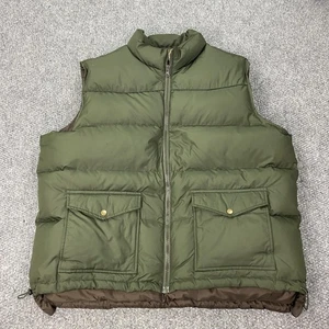 Old Navy Vest Mens 2XL Olive Green Down Puffer Quilted Full Zip Snap Pockets - Picture 1 of 12