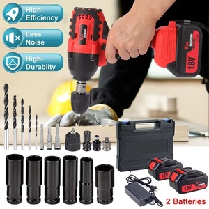 Pistola Llave de Impacto Inalámbrica 1/2" 900Nm Alto Par Taladro Sin Escobillas con 2 Baterías - Imagen 1 de 13