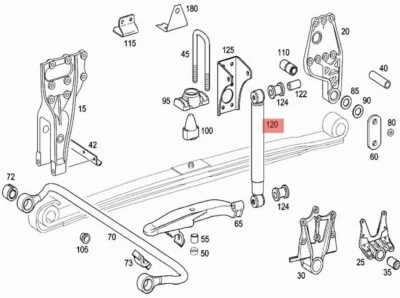 MERCEDES TRUCK LKW 930/950 AMMORTIZZATORE SOSPENSIONE ANTERIORE OEM A0063234500 - Immagine 1 di 4