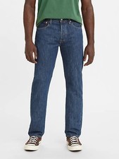 Levi’s Mens 501 Original Fit Jeans Button Fly Non Stretch Dark Stonewash 40x30
