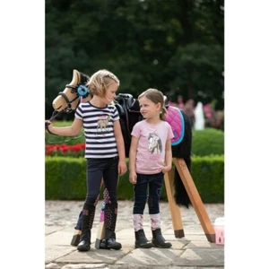 HKM HKM Camiseta Infantil STRIPED NAVY o SOFT PINK HORSE - Imagen 1 de 3