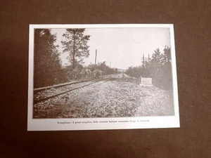 WW1 Prima guerra mondiale 1914-1918 Conegliano nel 1917 Fanteria lungo ferrovia - Picture 1 of 1