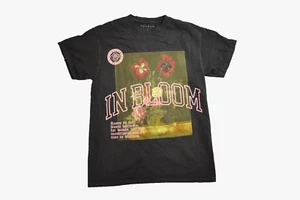 PacSun Mens In Bloom Floral Print Time To Blossom Washed Black Shirt New S-XL - Picture 1 of 5