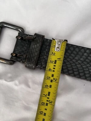 J. Cinturón de piel de serpiente Crew para mujer de cuero gris genuino talla S Foto 1 de 4