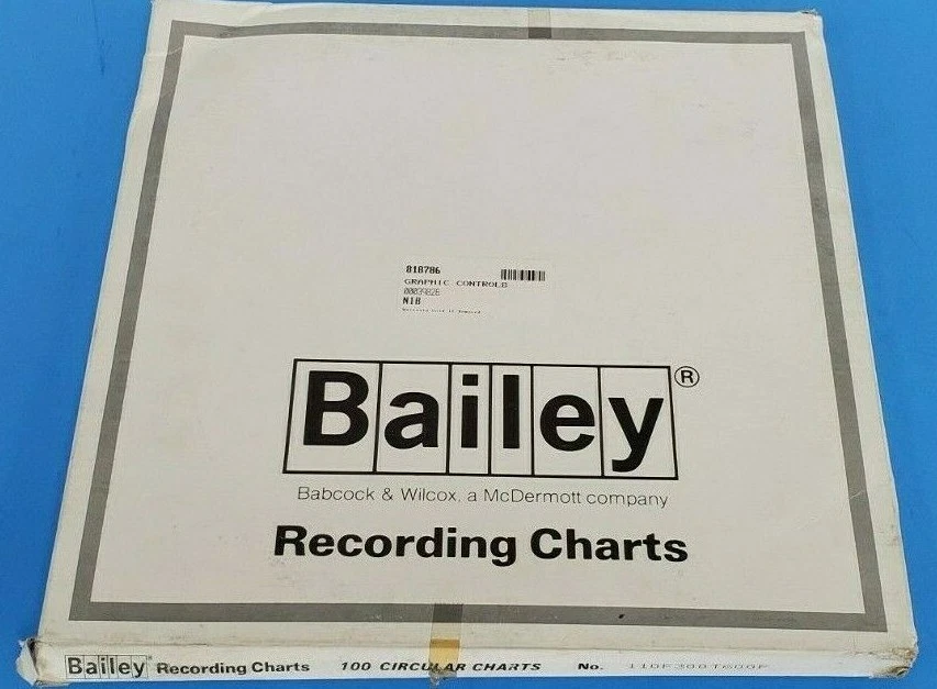 NEW BOX OF 100 BAILEY 00039526 CHART PAPER 11-1/8IN BAILEY 110F300T600P - Image 1 of 3