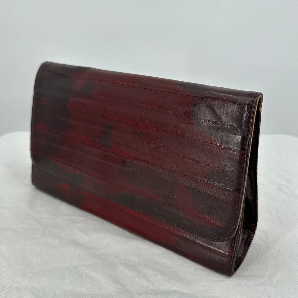 Bolso sin asas vintage J Renne bolso de mano marrón correa para el hombro cuero minimalista Foto 1 de 4