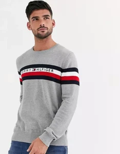 Tommy Hilfiger Mens Sweater Size XXL Casper Gray Crewneck Knit Pullover NWT - Picture 1 of 3