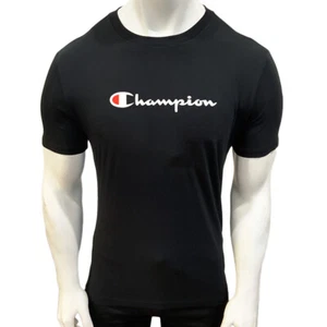 CAMISETA MANGA CORTA CUELLO REDONDO NEGRA HOMBRE NUEVA CON ETIQUETAS CHAMPION PRECIO DE VENTA SUGERIDO POR EL FABRICANTE $32.99 - Imagen 1 de 5