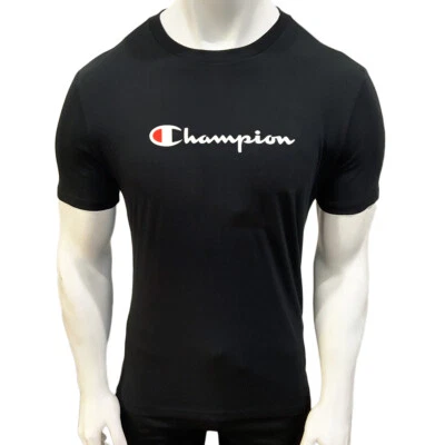 CAMISETA MANGA CORTA CUELLO REDONDO NEGRA HOMBRE NUEVA CON ETIQUETAS CHAMPION PRECIO DE VENTA SUGERIDO POR EL FABRICANTE $32.99 Foto 1 de 4