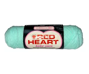 Vintage Red Heart Wintuk Baby Garn 1 Unze 100 % Virgin Orlon Acrylfaser Pastellgrün - Bild 1 von 8