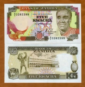 Zambia, 5 Kwacha, ND (1989), P-30, UNC - Picture 1 of 1