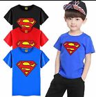 Superman Kids Boys T-Shirt Superhero Birthday Gift Short Sleeve Summer Top Age 5