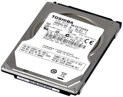 DISCO FISSO TOSHIBA MK2575GSX 250GB 5.4K 8MB SATA II 2.5'' - Immagine 1 di 3