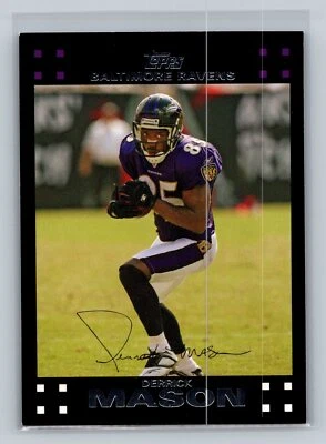 Derrick Mason 2007 Topps #120 Baltimore Ravens C28 - Image 1 of 2