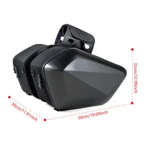 US 30L×2 Motorcycle Hard Shell Side Bag Saddlebags Panniers for Sport Dirt Bike - Picture 1 of 9