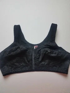 Comfort Choice Lace Wireless Posture Bra 38C Black NEW D146 Front Closure  - Picture 1 of 4