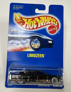 Hot Wheels Blue Card Collector #225 Limozeen Black Glitter BW Whitewalls (DG1)