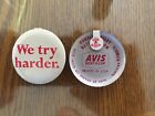 Avis Tab Type Button   Vintage Collar Badge   Rent A Car Features Plymouth